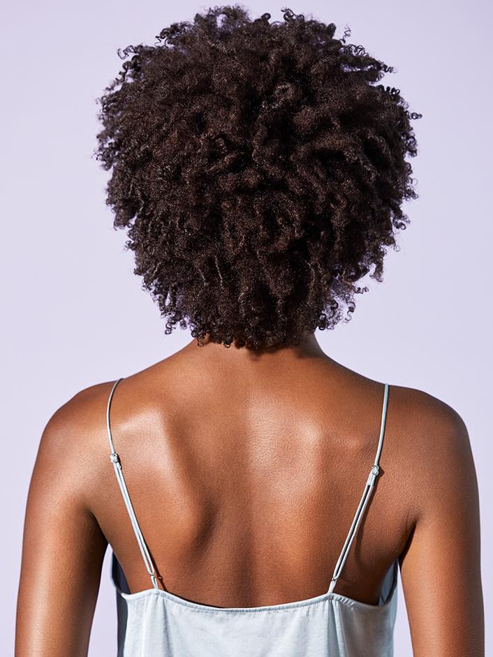 Back profile look of hair after product use
