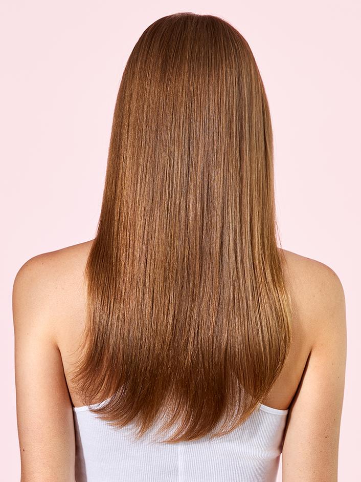 Back profile look of hair after product use